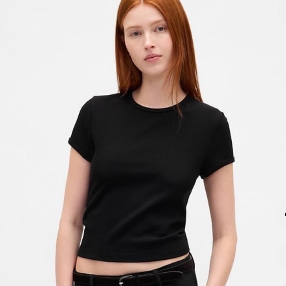 Gap black waffle baby tee
